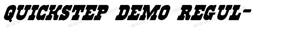 quickstep demo regul字体转换